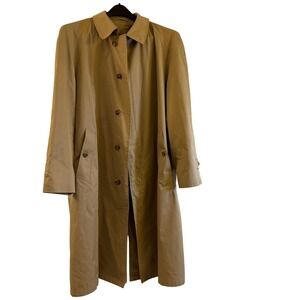 Austin Reed of Regent Street Mens Tan Khaki Trench Coat Mac Jacket 46 Chest